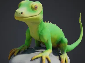 Lizard on a stand