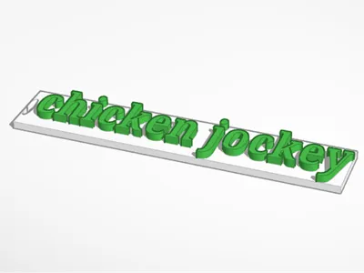 chicken jockey key chain 