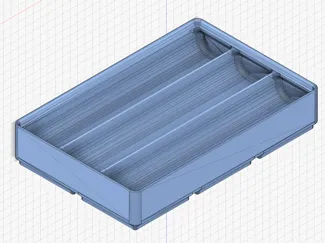 Gridfinity Bin 2x3x3 - 3 Compartments