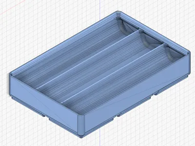 Gridfinity Bin 2x3x3 - 3 Compartments