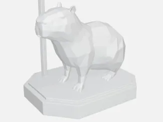 Capivara com placa