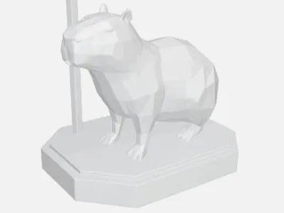 Capybara with plaque