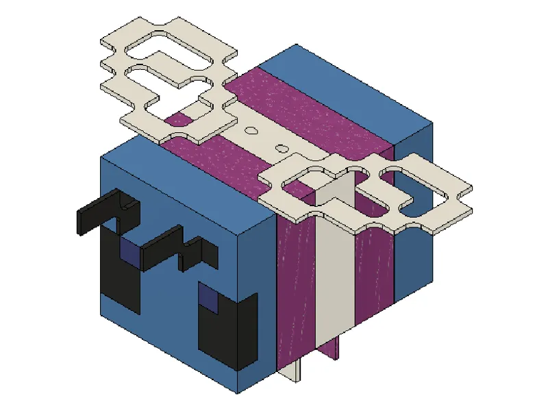 MINECRAFT trans bee keychain