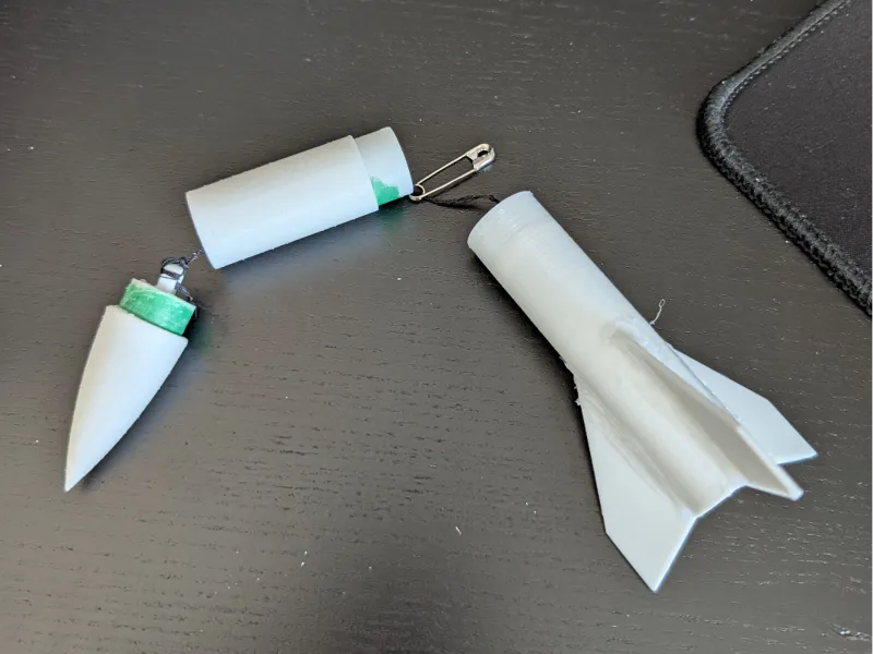 Model rocket for B-class motor