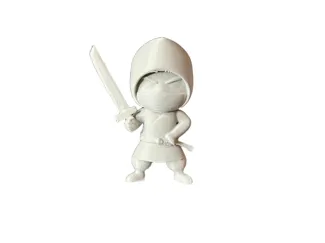 small ninja with katana