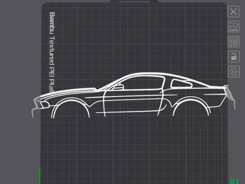 2012 Mustang Gt silhouette car art