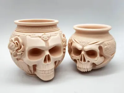 Skull planter, pen holder, all uses possible