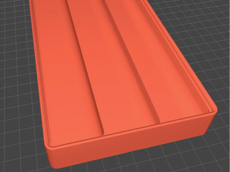 Gridfinity Bin 2x4x3 - 3 Compartments