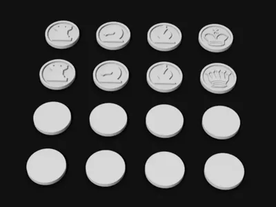 chess and checkers pieces