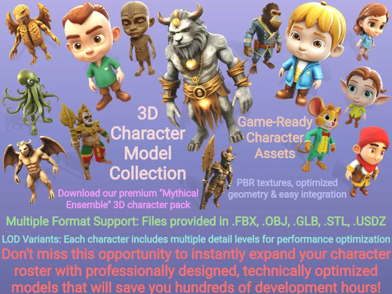 Mythical Ensemble Fantasy Character Pack