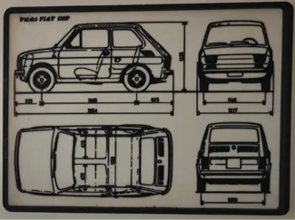 polish fiat 126p with frame