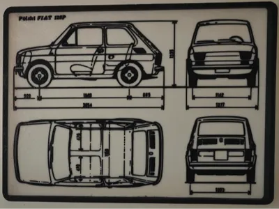polish fiat 126p with frame