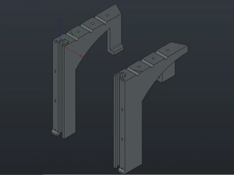 Sliding rack rails - 3U model and parametric FCStd