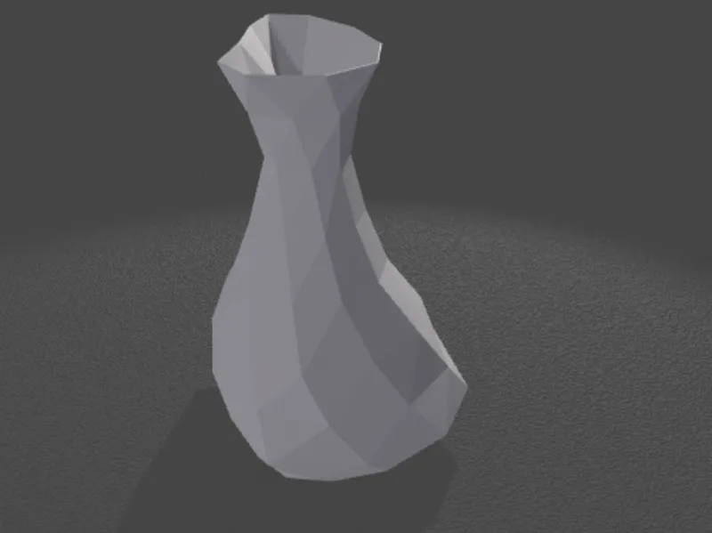 low poly vase