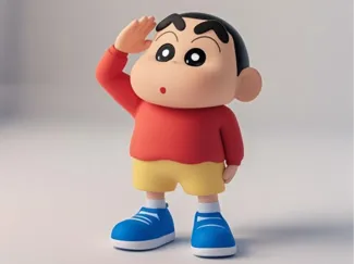蜡笔小新敬礼姿势