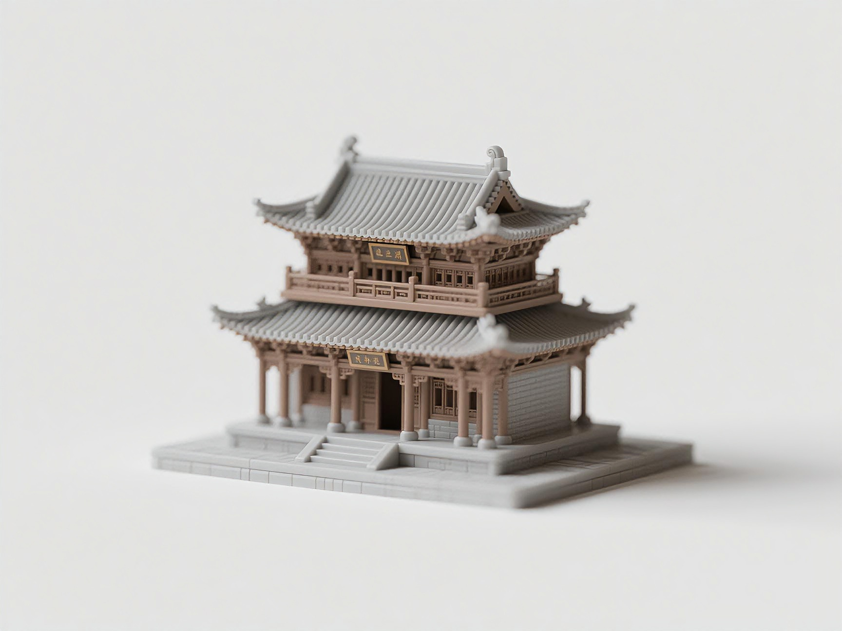 古建筑—祈福香火殿 一体打印