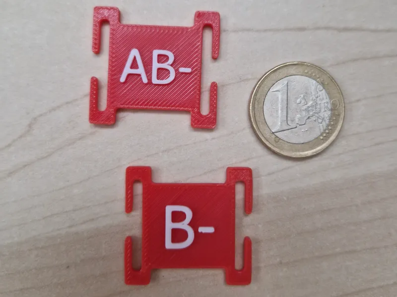 small blood type patch for helmet