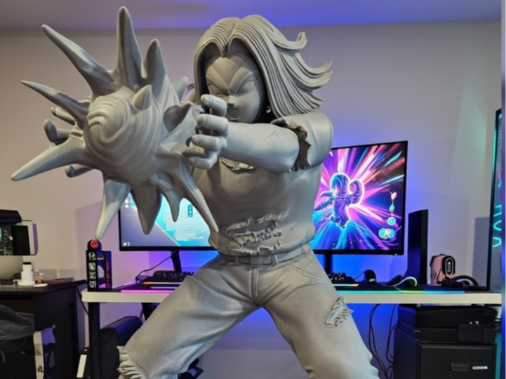 Life-Size Android 17 Dragonball 3D Model