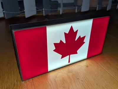 Canadian Flag LED Light Box Canada CA