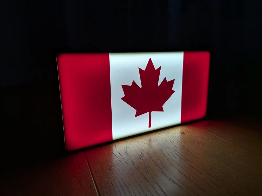 Canadian Flag LED Light Box Canada CA by pbaerthel - MakerWorld