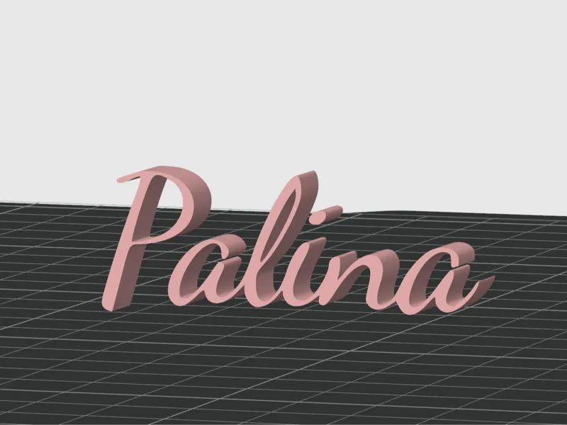 3d Cursive Name Palina 