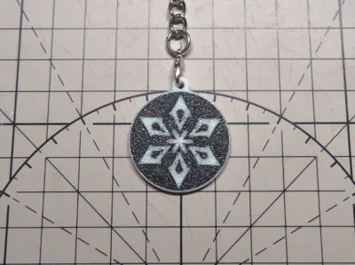 Genshin Impact Cryo Keychain