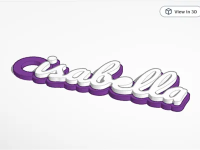Isabella key chain