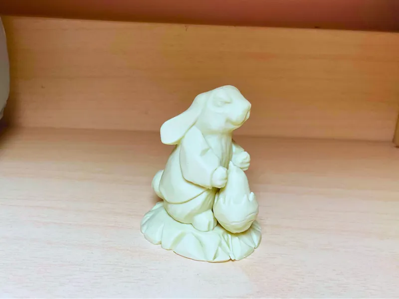 兔子抱坚果模型 坚果可分离版本