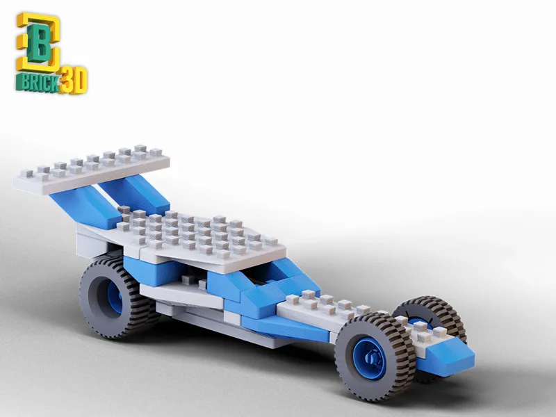 Dragster V2 - Brick3D set
