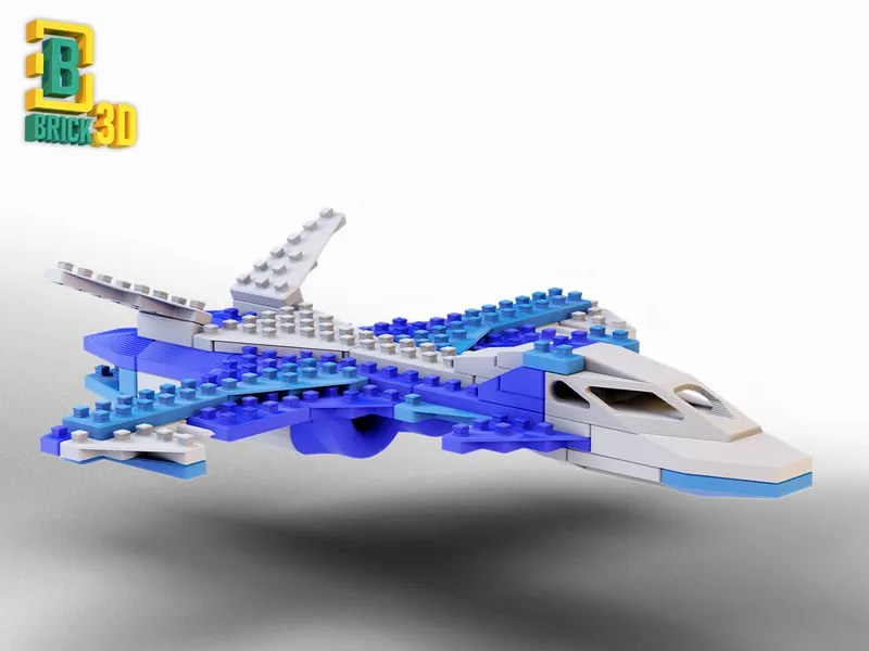 Fighter Jet - Brick3D set