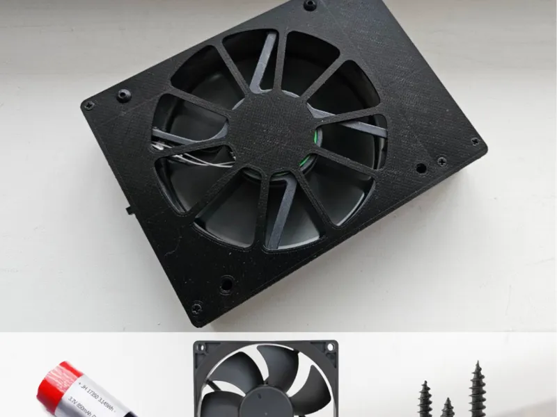 Battery powered 92mm PC Cooler