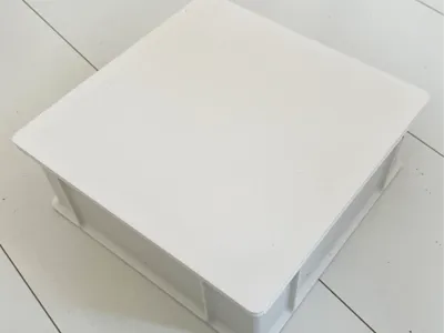 Pizza box for four pizza doughs