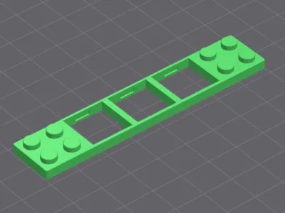 2x10 Brick Plate with Cherry MX Cutouts