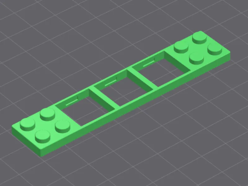 2x10 Brick Plate with Cherry MX Cutouts