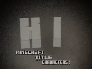 Minecraft title alphabet