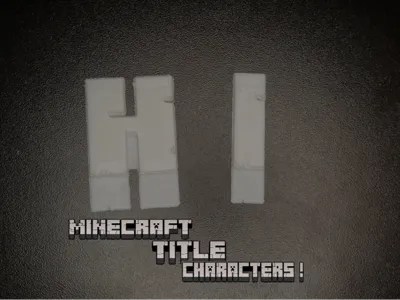 Minecraft title alphabet