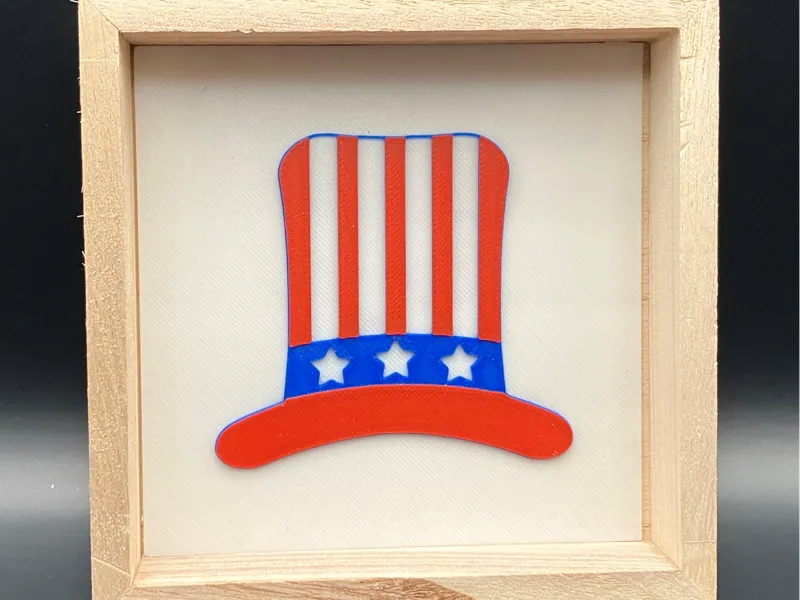 4th of July Hat Box Design