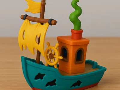 About-to-sink Benchy