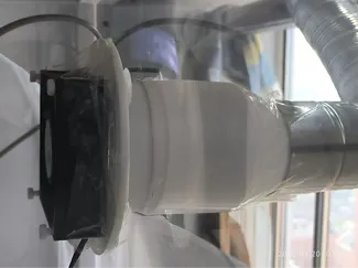 8*8cm风扇排气法兰，排气口直径78MM(附60MM转换器）