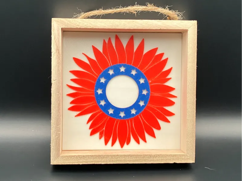 4th of July Sunflowers Box Design