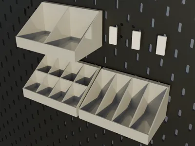 Whose pegboard? DLC6 (includes 3 partitioned storage boxes and infinitely expandable hooks)