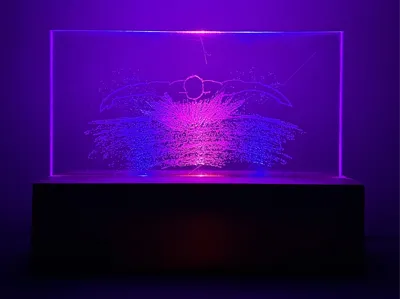 3D‑Printed Acrylic Edge‑Lit Lamp