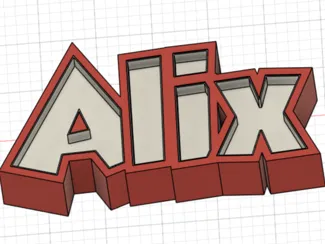 Lampe LED prénom ALIX