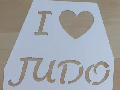 I Love Judo stencil