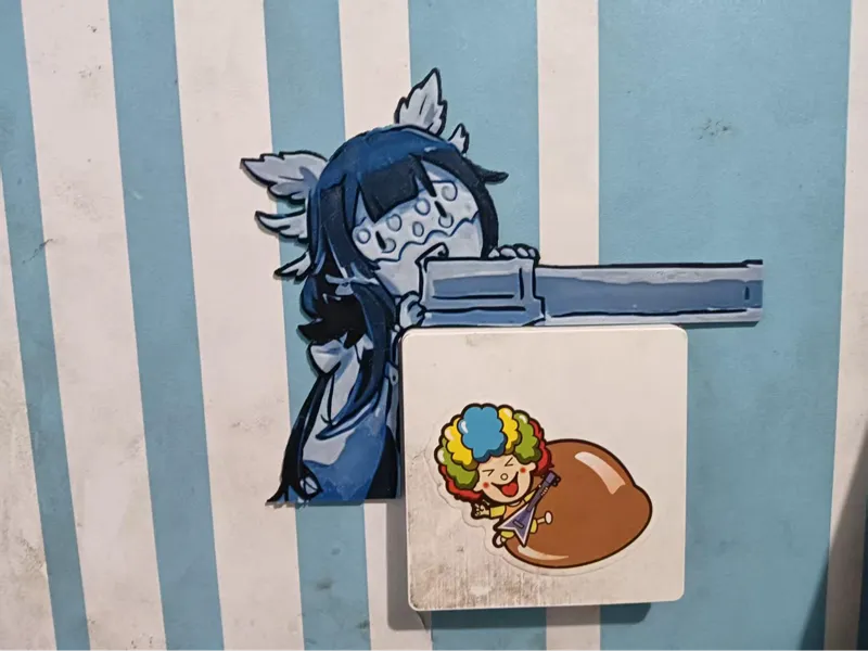 开关装饰之原神表情包—少女啃棺材（哥伦比娅）