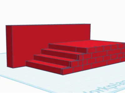 stairs with ledge 