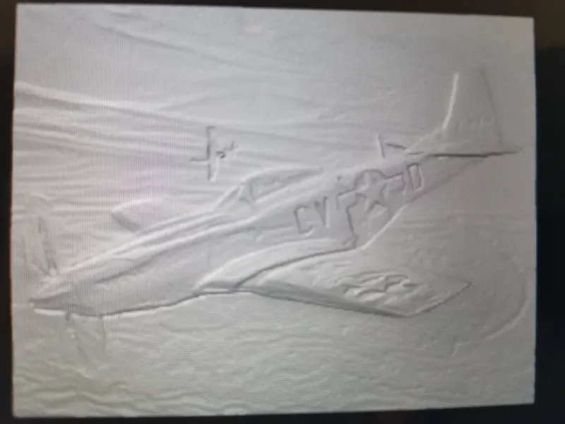 P 51 D mustang relief sculpture