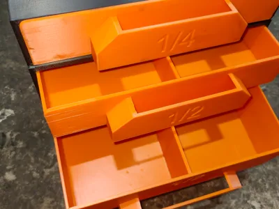 Medium-sized stackable parts, screw sorting storage box