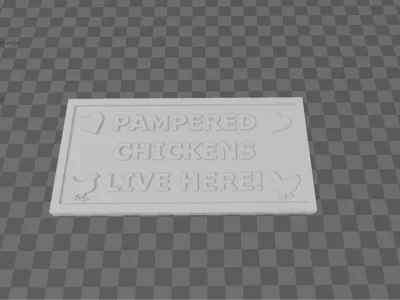 Pampered chickens sign
