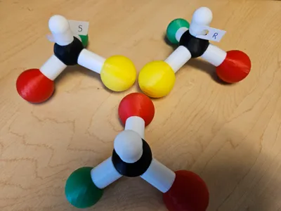 Stereochemistry Models, 1 carbon center